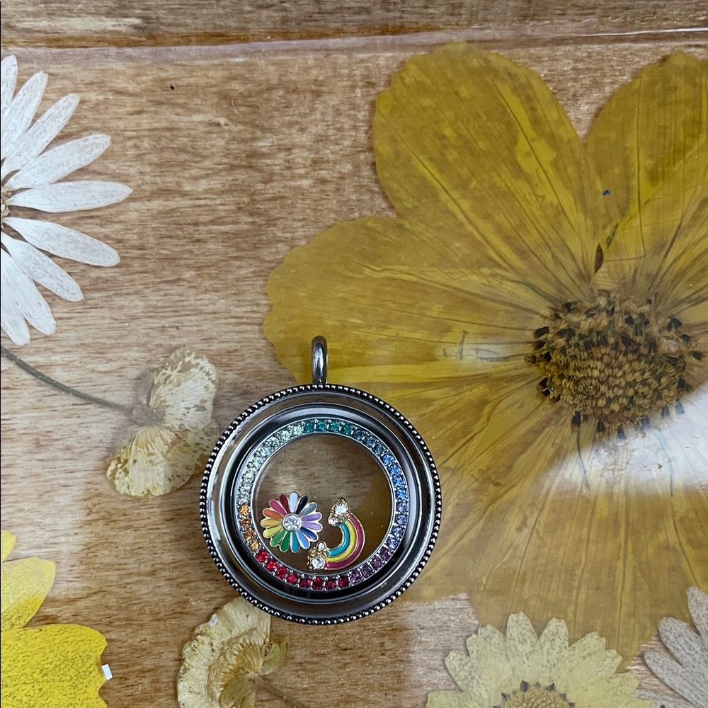 Origami Owl rainbow locket